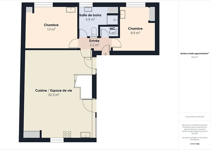 200 M De La - Plein Centre - Cour Interieure בית נופש